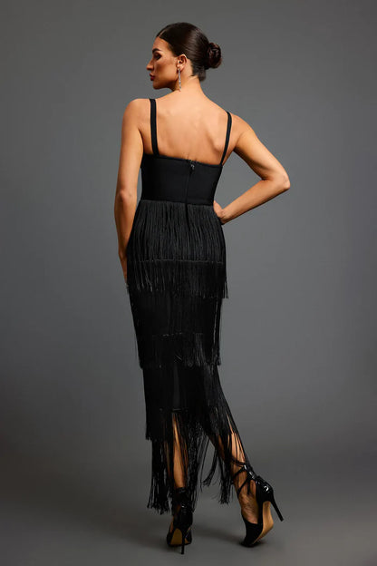 Dress with fringes